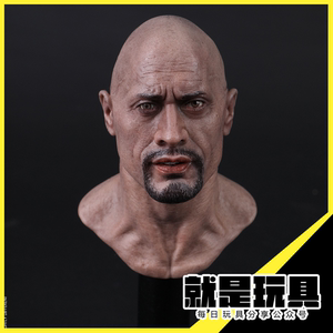 就是玩具 coomodel x chentoys 1/6 巨石 强森 全硅胶拟真头雕