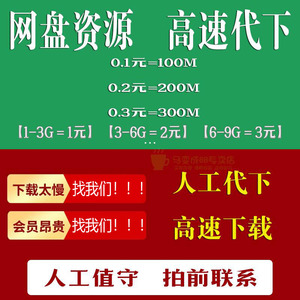 网盘代下载云盘加速下载不限速文件资料课程解压代下资源非下载器