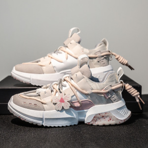 李宁女鞋夏季盘古樱花2021年增高时尚运动鞋仙女风休闲老爹鞋潮鞋