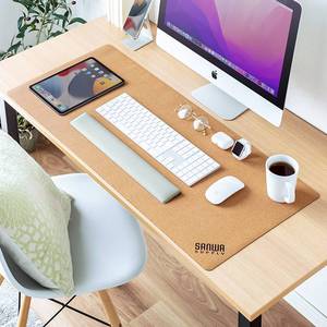 日本SANWA超大鼠标垫书桌垫软木防水耐磨皮绒电脑键盘垫加厚锁边
