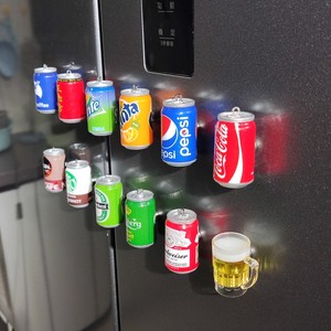 迷你仿真饮料冰箱贴可爱3d立体逼真易拉罐瓶子个性创意装饰磁贴