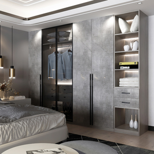 欧派卧室衣柜定制衣帽间梳妆台定做衣柜设计轻奢意式风衣柜设计