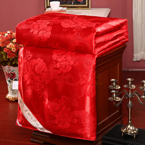 结婚被子喜被蚕丝被陪嫁婚庆大红色子母被双人空调春秋加厚冬被芯