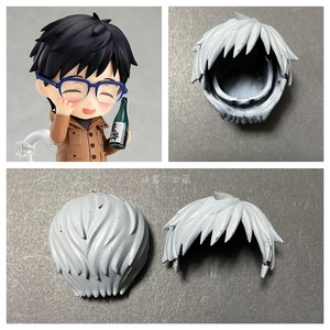 gsc正版散货 粘土人 冰上的尤里 胜生勇利 头发 短发  白模 魔改