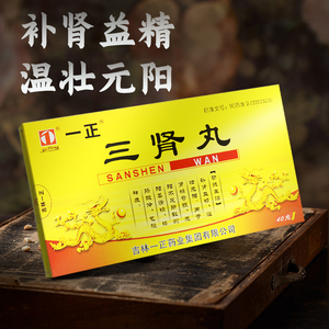 一正 三肾丸 6g*40丸/盒 补肾益精温壮元阳肾精亏损元阳不足阳萎滑精