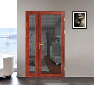 深圳定制防盗子母门防盗纱门金刚网防盗防鼠防蚊铝合金一体纱窗