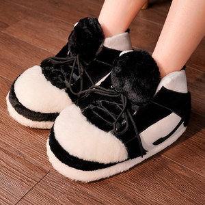 恶搞aj锥椰子棉拖鞋搞怪室内情侣居家毛毛鞋保暖胖胖面包大棉鞋女