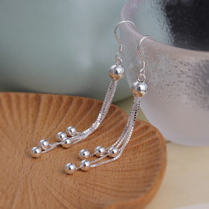 银耳环女纯银吊坠长款温柔风养耳复古99足银2021年新款流苏耳吊