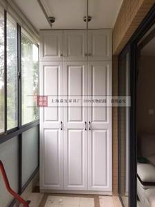 上海厂家定制定做环保e0级整体衣柜阳台柜模压门壁柜储物包邮安装