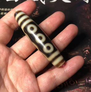 西藏天珠真品保真顶料顶肉七眼天珠长70mm直径15精品