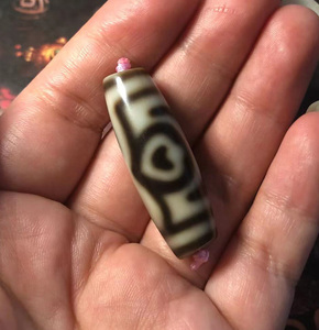 西藏天珠良品天珠佛心三眼天珠长39mm顶肉顶料顶级原矿料