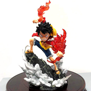 新款海贼王火拳路飞手办动漫二次元航海王左面摆件模型送男生礼物