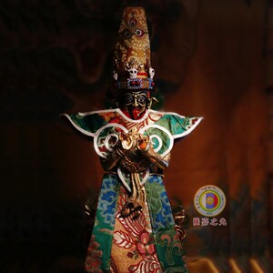 扎基寺师父装藏扎基拉姆财神錾刻铜护法佛像手工刷金开脸财富增上