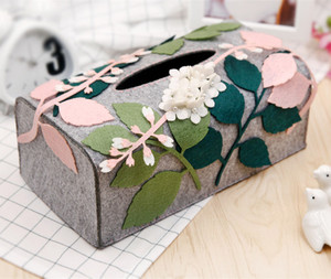 花藤缭绕纸巾纸抽盒 客厅 车载不织布手工diy制作布艺创意材料包