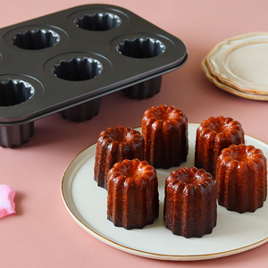 日本正品可露丽蛋糕烤盘不沾涂层网红可丽露甜点烘焙模具6连12连