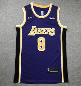 lakers 8 bryant commemorative retro purple basketball jersey