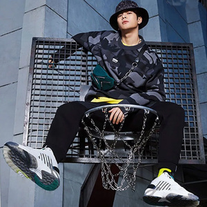 阿迪达斯三叶草男鞋王嘉尔同款streetball运动老爹鞋eg2994 2995