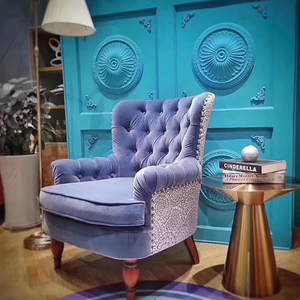 杰西卡单人沙发家用单椅免洗b0216现代简约客厅小户型拆洗布料