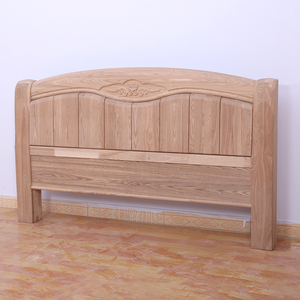 中式白茬胚实木床头床尾水曲柳实木床头板没上漆环保实木家具