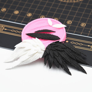 超轻粘土diy天使羽毛翅膀巧克力硅胶模具 翻糖蛋糕装饰粘土模具