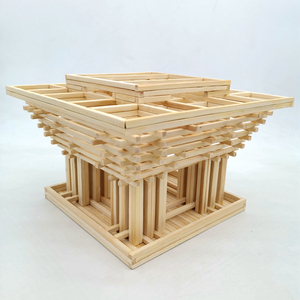 包邮diy创意手工作业竹签中国馆世博模型制作工具材料包立体构成