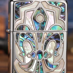 原装zippo正版火机克罗心贝壳芝宝正品煤油送男友礼物高端男士礼