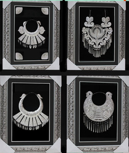 墙面装饰画民族风格苗银饰装饰画酒吧装饰品酒店餐厅墙面装饰挂饰