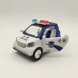 儿童电动万向轮行驶警车玩具闪光音乐开门警察巡逻车男孩礼物