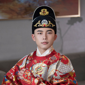 男士冠帽中式礼服中国风古装写真头饰官帽明制宋制唐制婚礼发饰品