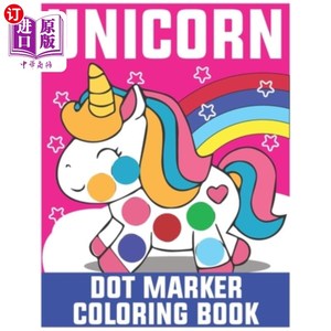 海外直订unicorn dot marker coloring book: dot marker coloring