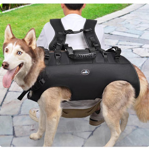 wakytu老年犬双肩便携外出背包中大型犬担架工作犬携行背包可手提
