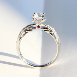 定制钻戒白金戒托四爪