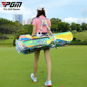 PGM新品高尔夫球包女士双肩支架包轻便透明golf球杆包航空旅行袋