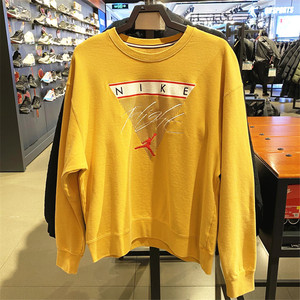 nike耐克jordan刺绣飞人男女新款套头衫aj运动休闲卫衣外套cz6096