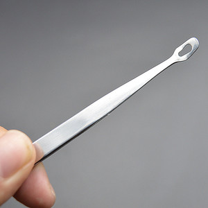 双头长夹暗疮弯针拔粉刺夹不锈钢弯头粉刺针黑头夹挤青春痘痘工具