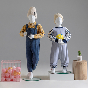 服装店全身卡通儿童模特展示架男女小孩童装店橱窗假人体模特架子