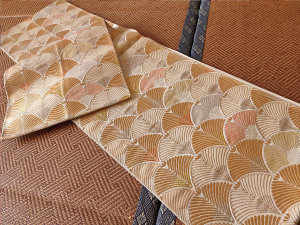 特价 日本女士和服腰带 金银线松纹 正绢六通袋带 和枫馆