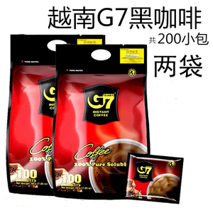 越南中原G7黑咖啡美式速溶0脂原装进口2克*100小包200克两袋正品