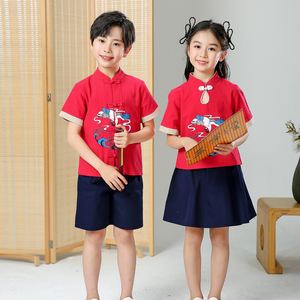 六一儿童舞蹈服唐诗新唱演出服装男女童唐诗表演幼儿园古诗朗诵服