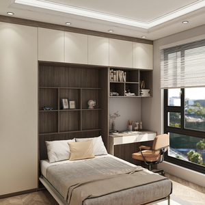 皮阿诺定制床上翻床小户型卧室次卧隐形床家具定制衣柜折叠床现代