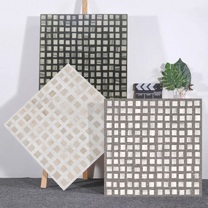 网红喜茶小格子瓷砖600x600阳台哑光防滑地砖奶茶店客餐厅仿古砖