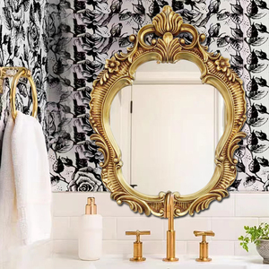 欧式美式古典镜卫生间经镜异形装饰镜浴室镜壁挂镜玄关镜卫浴镜子