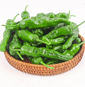 安徽无为特产薄皮螺丝椒小皱皮土辣椒微辣辣椒新鲜蔬菜现摘尖椒