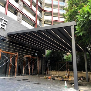 户外折叠电动天幕帘遮阳棚别墅庭院子餐饮商用防雨智能伸缩式雨篷