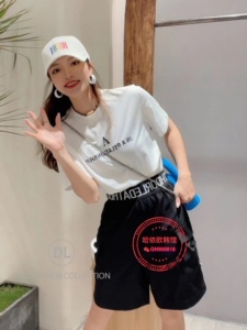 欧洲站dingluo丁螺女装2022春夏新款宽松时尚简约短袖t恤93419