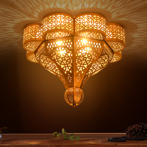 东南亚泰式风格全铜吸顶灯土耳其古铜色仿古卧室吊灯吸顶客厅灯