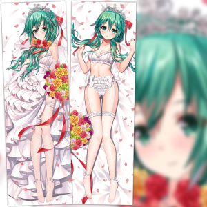 约会大作战婚纱镜野七罪动漫周边宅男全身抱枕套长条2wt靠枕