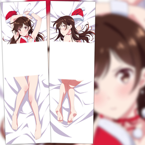 水原千鹤一之濑千鹤租借女友圣诞装动漫等身抱枕二次元枕套长靠枕