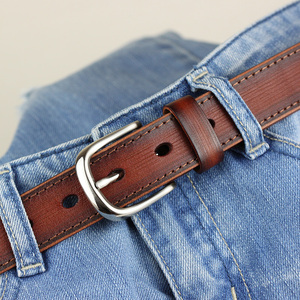 女士皮带真皮头层纯牛皮休闲针扣腰带 牛仔裤带 青年简约百搭学生