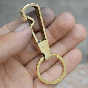 创意纯手工黄铜钥匙扣 纯铜汽车男士腰挂 复古铜扣 刻字网红挂